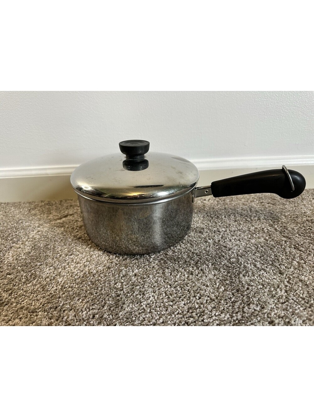 Vintage Revere Ware 2Qt Stainless Steel Sauce Pan Pot with Lid GOOD SHAPE